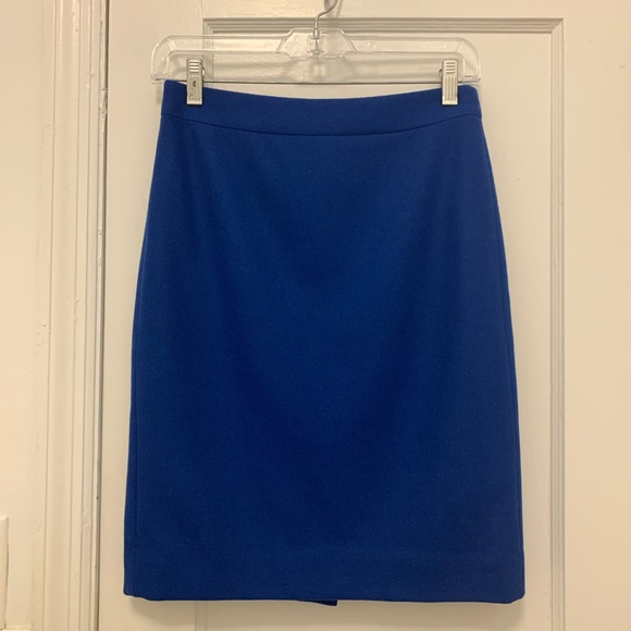 J. Crew Dresses & Skirts - J CREW The Pencil Skirt wool cobalt blue